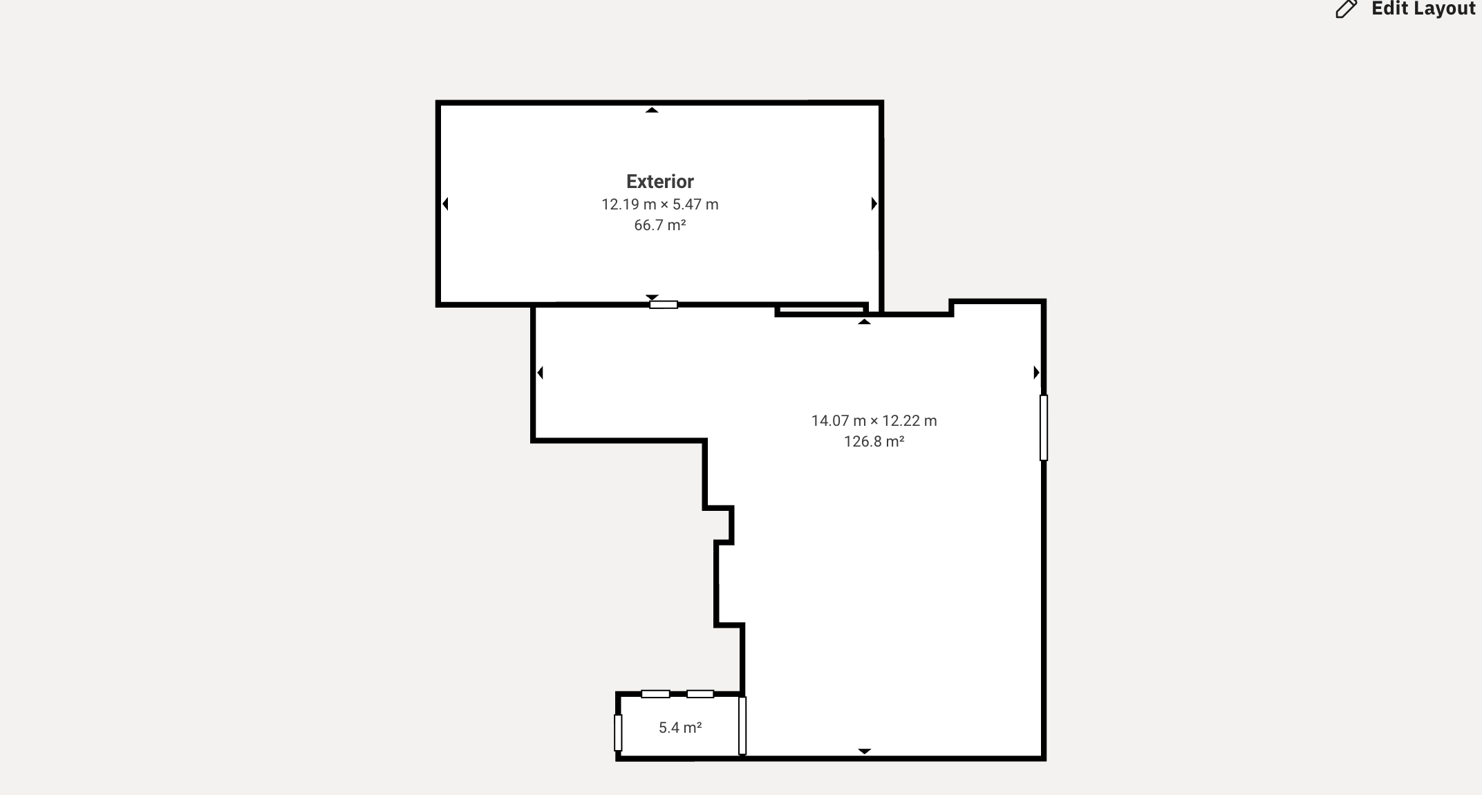 Planritning över Lilla Orangeriet